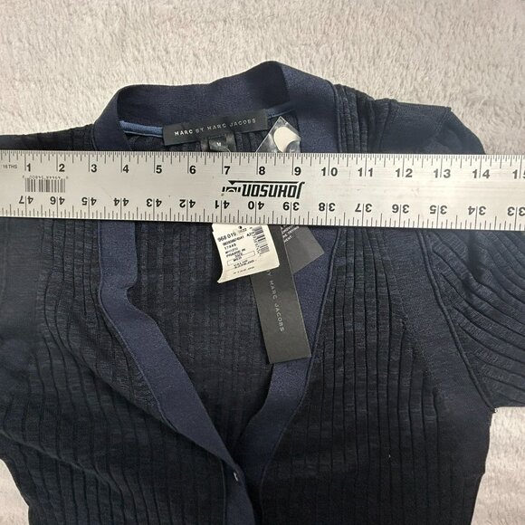 Marc by Marc Jacobs Women's Ribbed Knit Button Front Cardigan Black Medium NWT - Picture 6 of 8